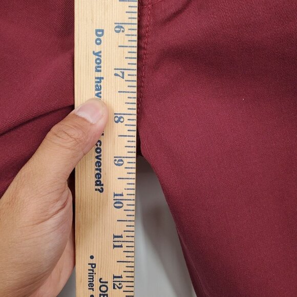 Bridge By Gly Mid Rise Flare Jeans Solid Stretch Women Size 28 Red NWT - Picture 13 of 14